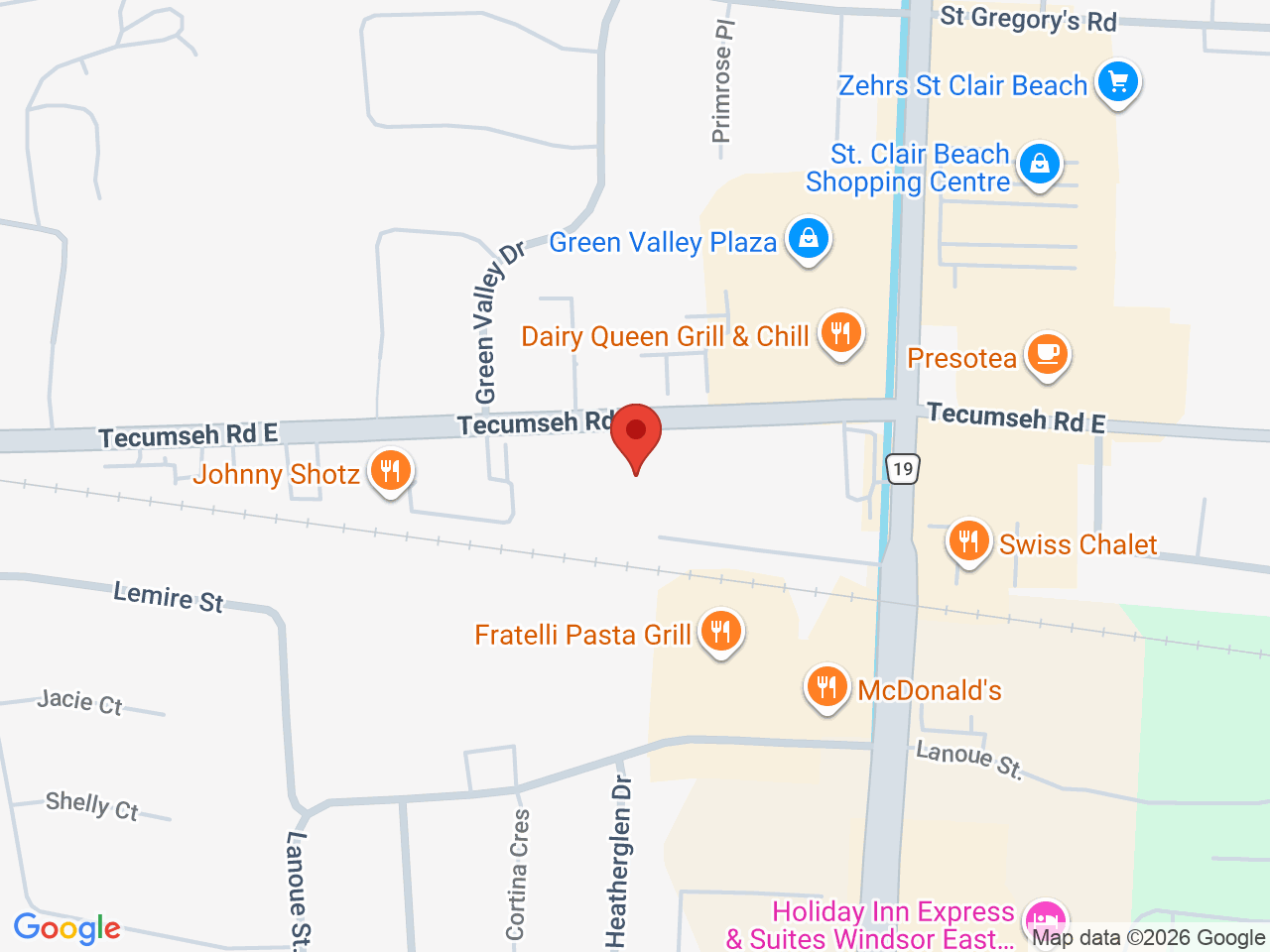 Street map for Discounted Cannabis, 13139 Tecumseh Rd E, Windsor ON