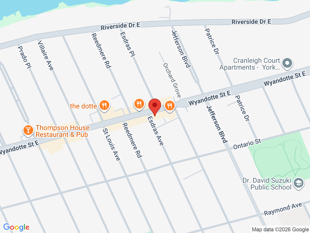 Street map for Discounted Cannabis, 5929 Wyandotte St E, Windsor ON
