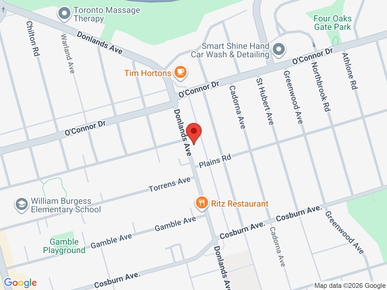 Street map for Donlands Cannabis, 383 Donlands Ave, Toronto ON
