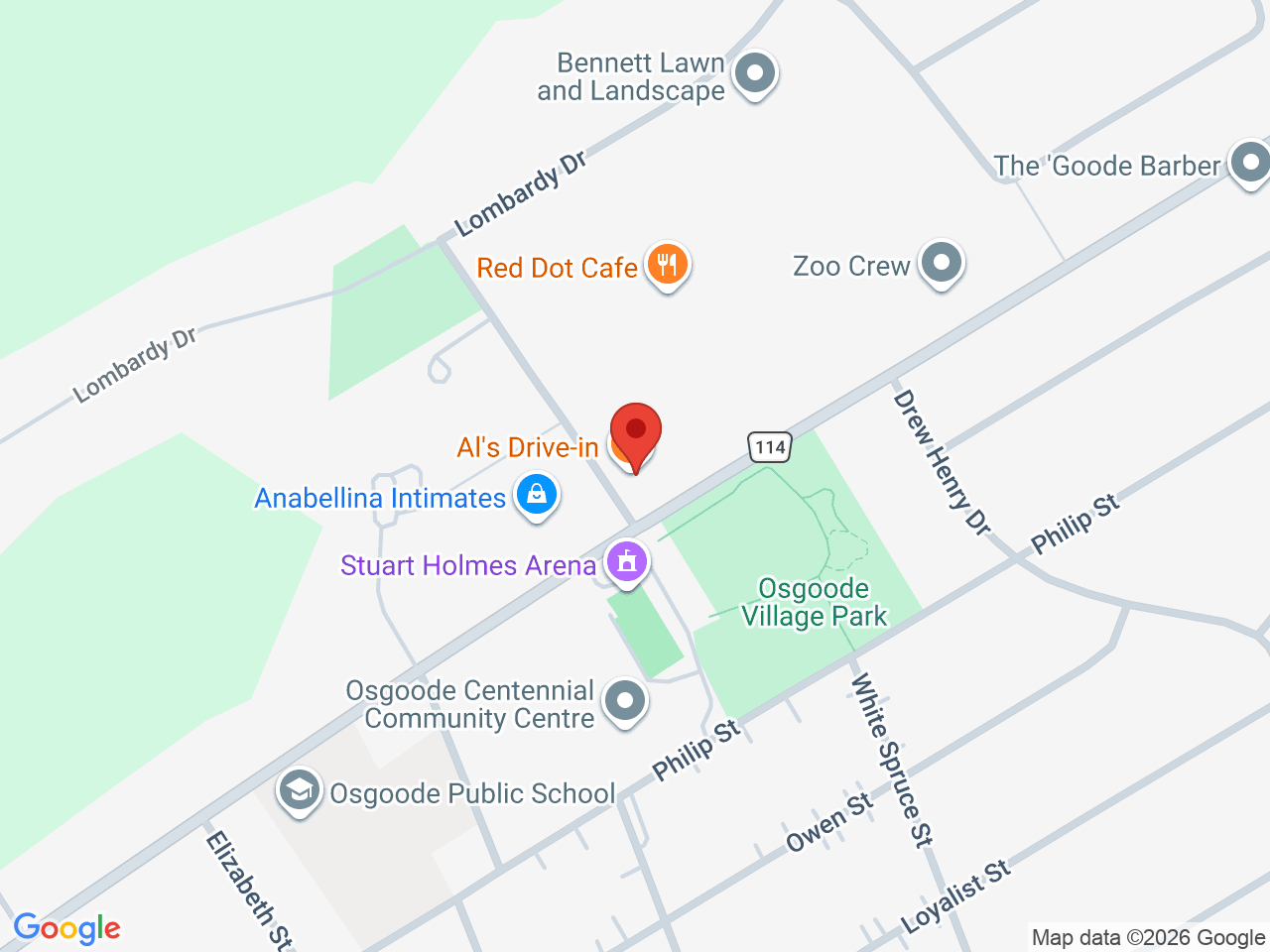 Street map for Dream Cannabis, 5673 Osgoode Main St, Unit 2 Ground Floor, Osgoode ON