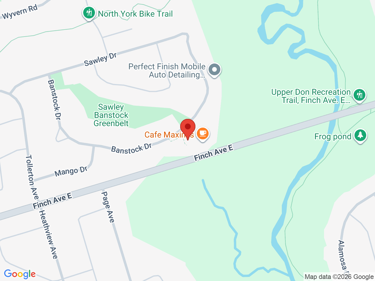 Street map for Fogtown Flower, 640 Finch Ave E, North York ON