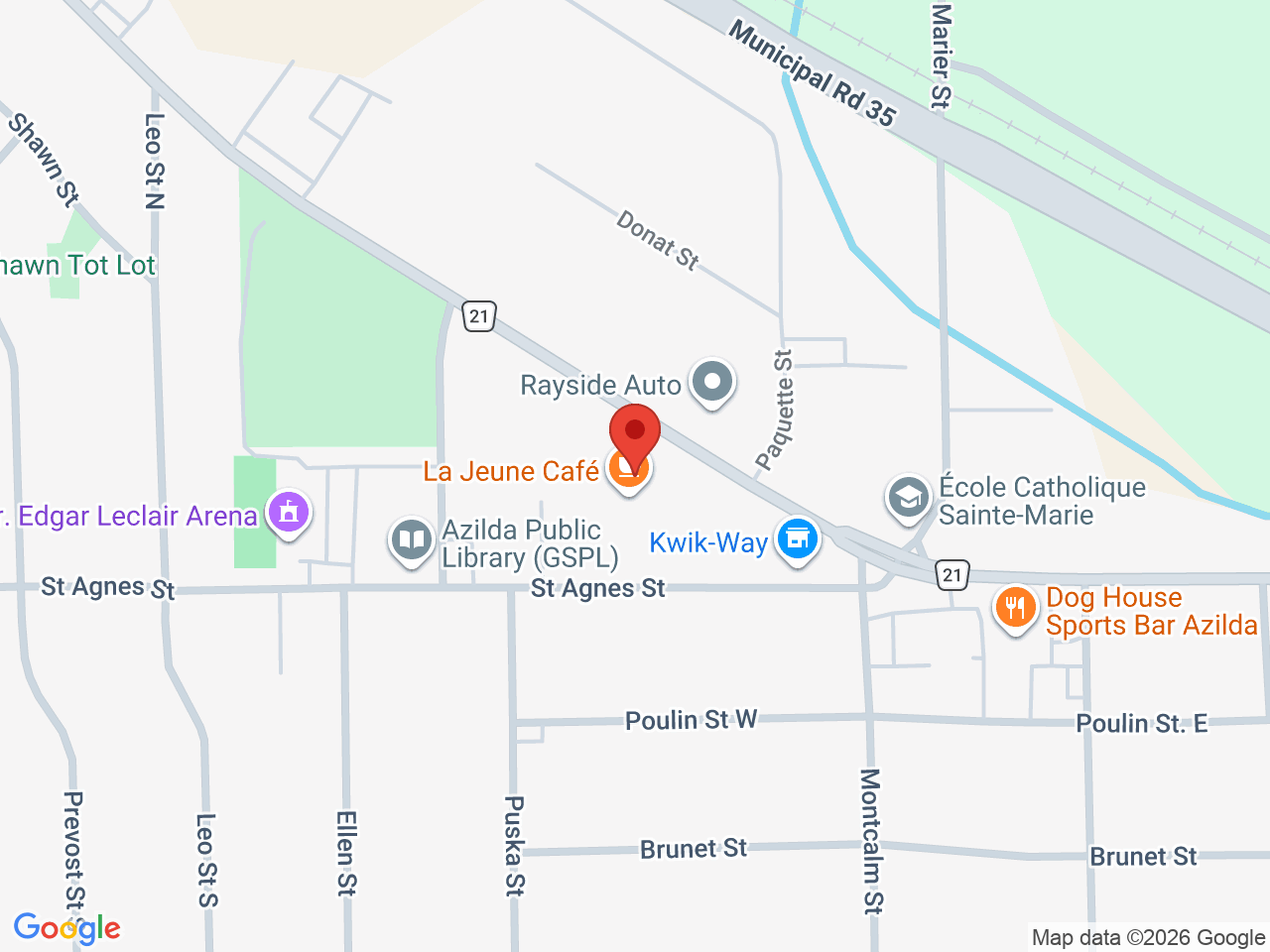 Street map for Grassroots Co, 93 Notre Dame Ave, Azilda ON