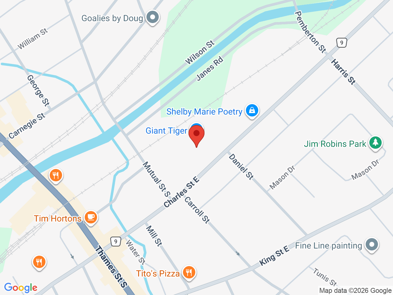 Street map for Highlife Cannabis, 111 Charles St E, Ingersoll ON