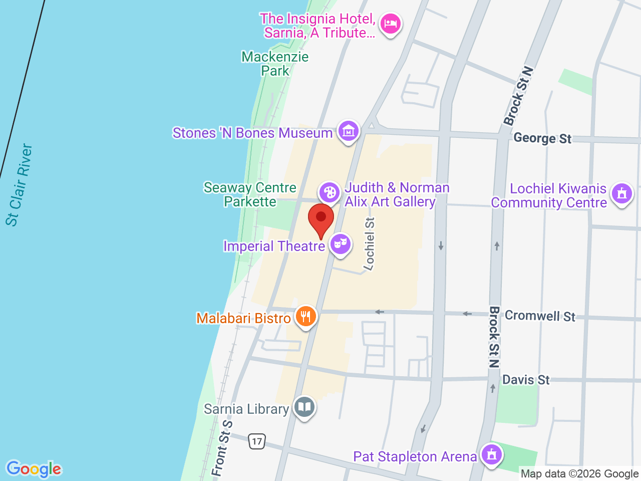 Street map for Homegrown Cannabis, 173 Christina St N, Sarnia ON