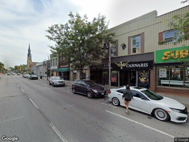 Street view for Kapn Chronic Cannabis, 12 Simcoe St S, Oshawa ON
