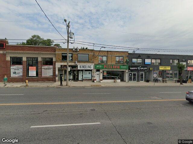 Street view for Kindling Cannabis, 850 Eglinton Ave E, Toronto ON