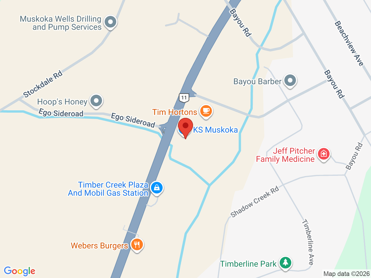 Street map for KS Muskoka, 8903 ON-11, Orillia ON