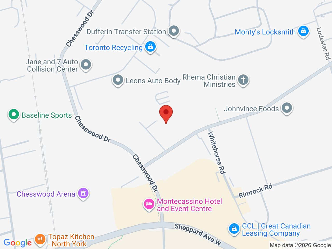 Street map for Loosh Farmgate, 160 Steeprock Dr Unit #3, North York ON
