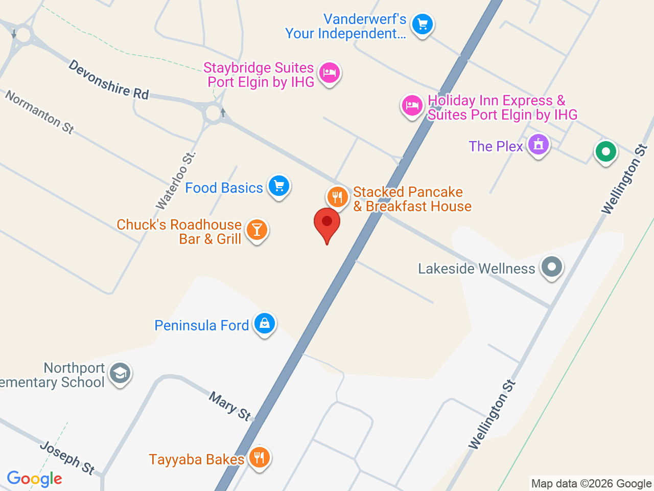 Street map for Moonfire Cannabis, 1110 Goderich St Unit C2, Port Elgin ON