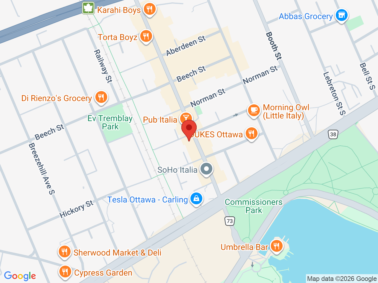 Street map for Pakalolo, 440 Preston St, Ottawa ON