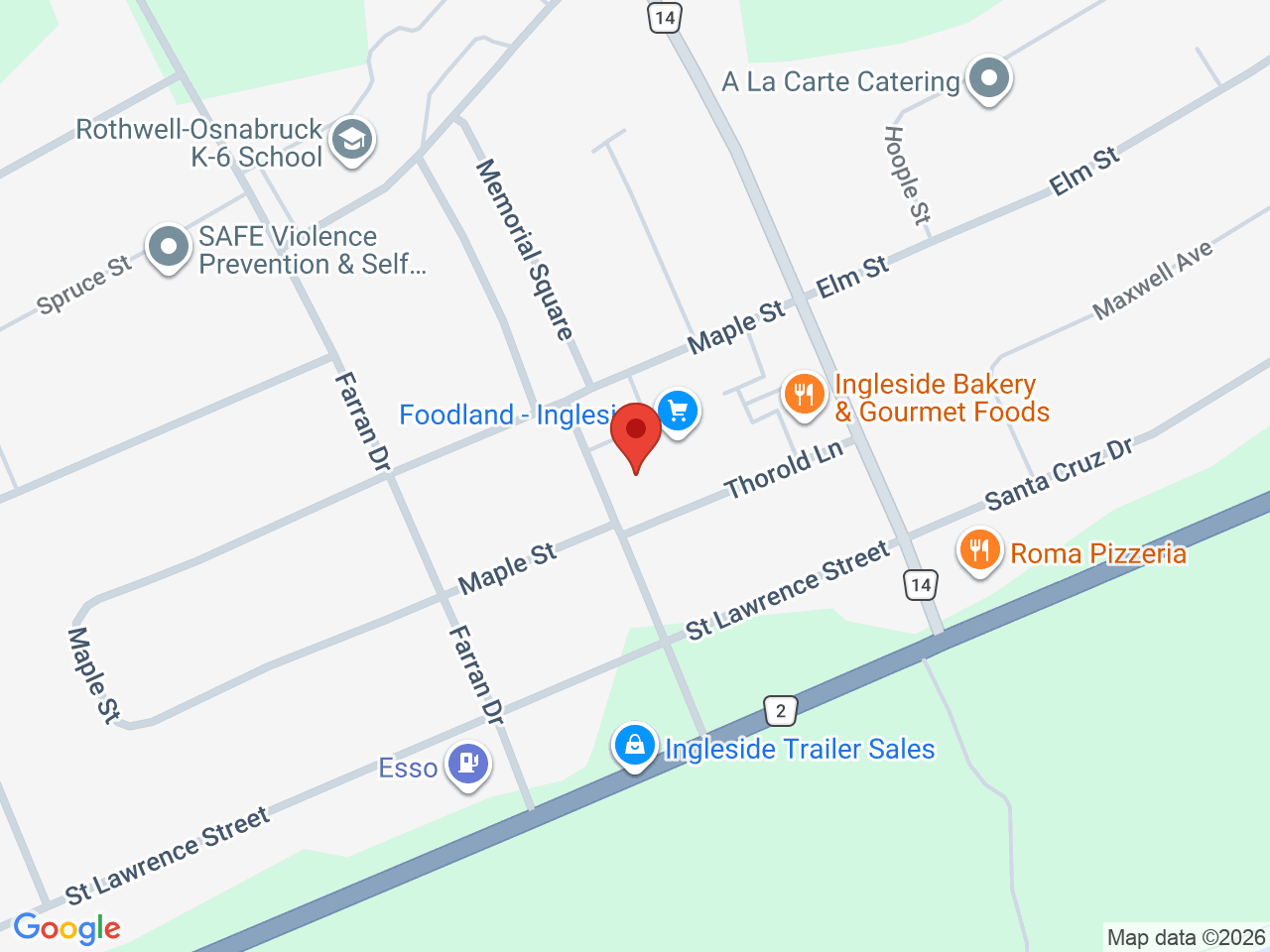 Street map for ShinyBud Cannabis Co., 21 Thorold Ln, Ingleside ON