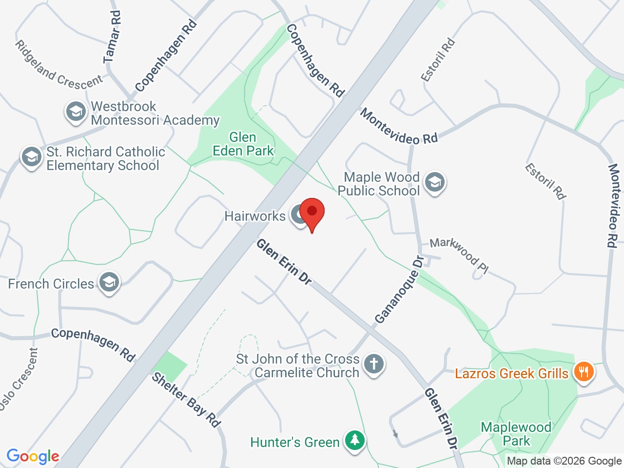 Street map for Spot420 The Cannabis Store, 2760 Derry Rd W #1b, Mississauga ON