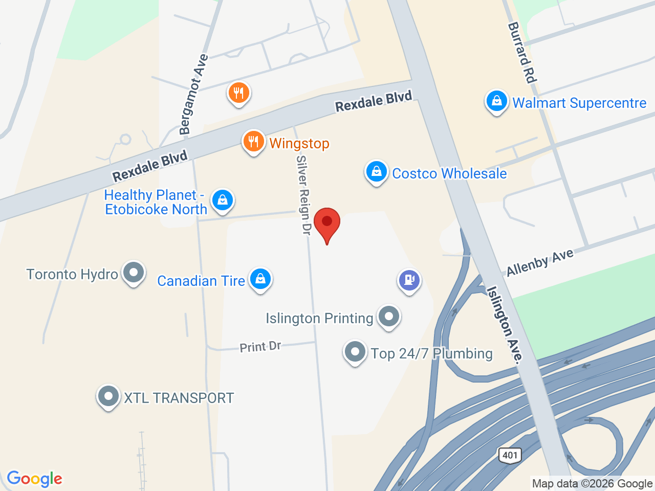 Street map for Hunny Pot Cannabis, 145 Silver Reign Dr, Etobicoke ON