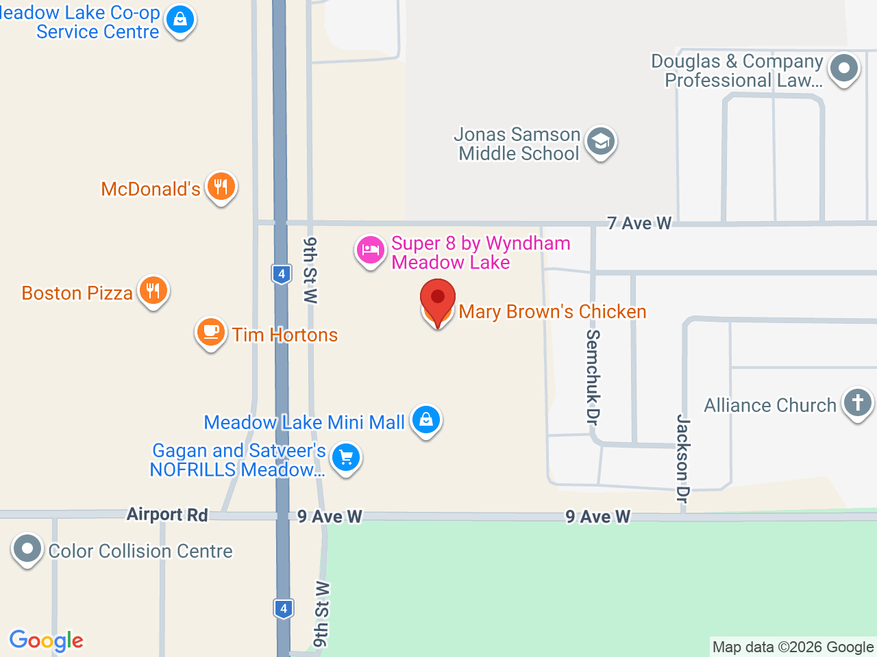 Street map for 5Buds Cannabis, 812 B 9th St W, Meadow Lake SK