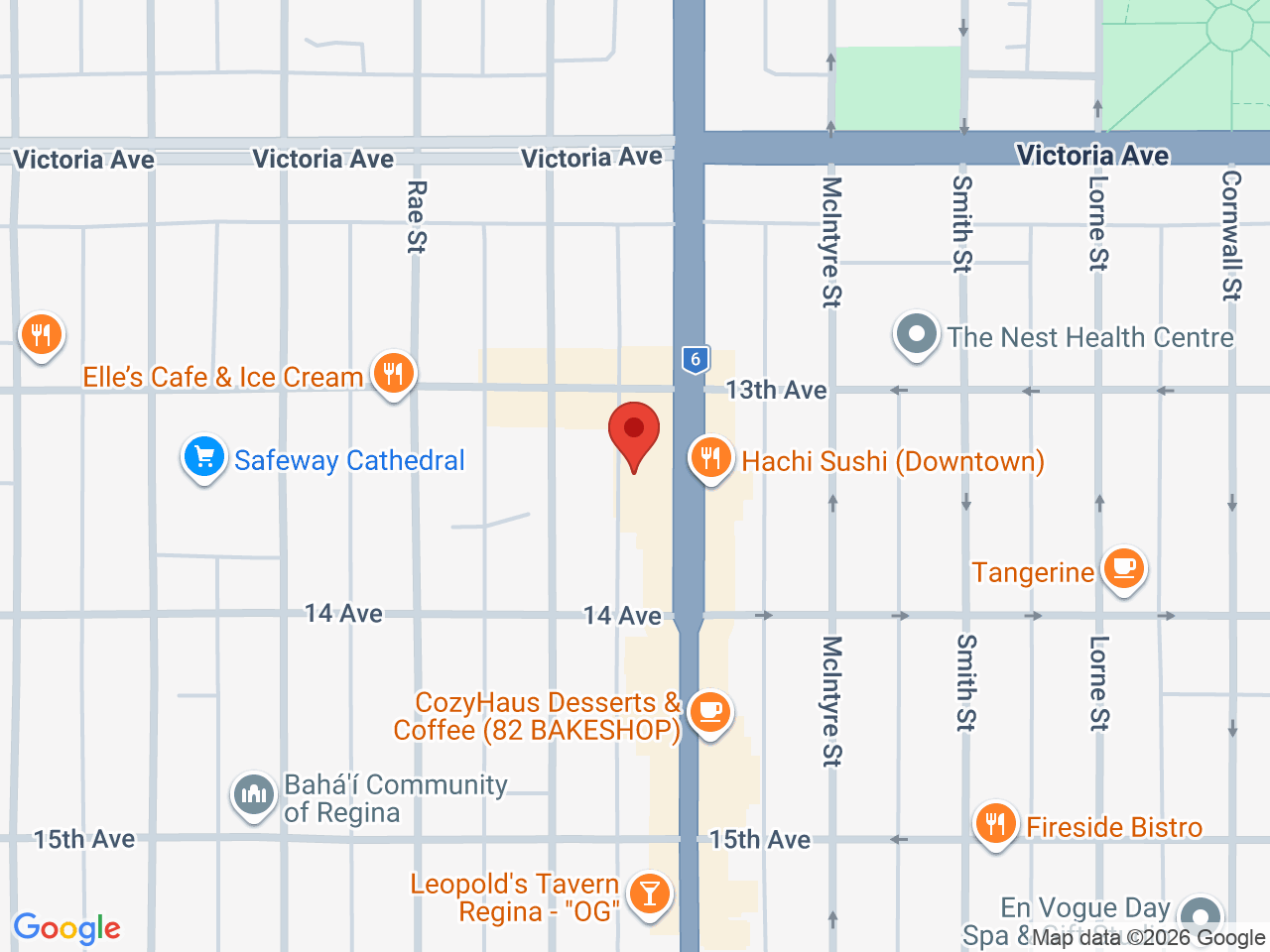 Street map for Canna Green Cannabis, 2120 Albert St, Regina SK