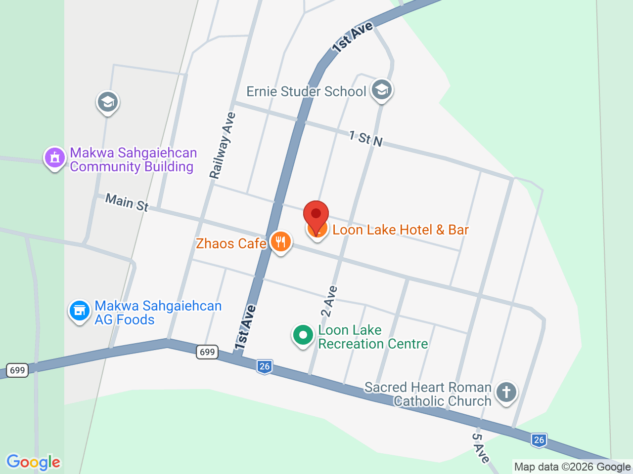 Street map for Loon Lake Cannabis, 409 Main St, Loon Lake SK