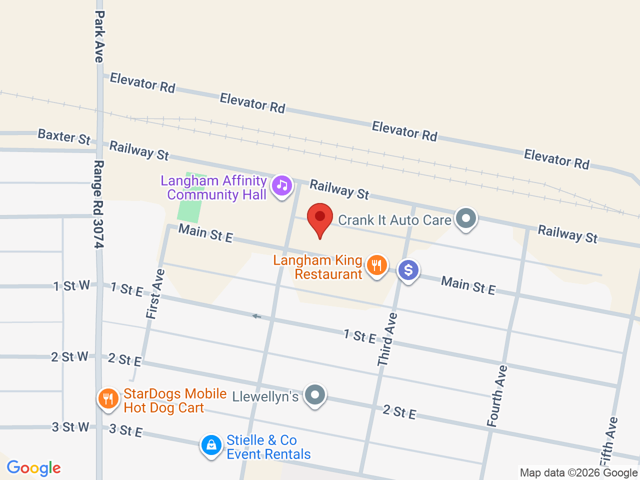 Street map for The Buzz Barn Cannabis, 213 Main St E, Langham SK