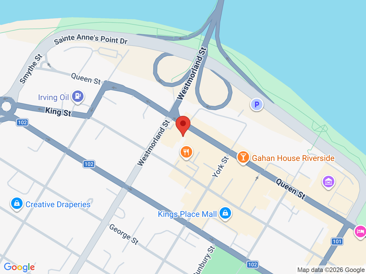 Street map for Cannabis NB, 334 Queen St, Fredericton NB