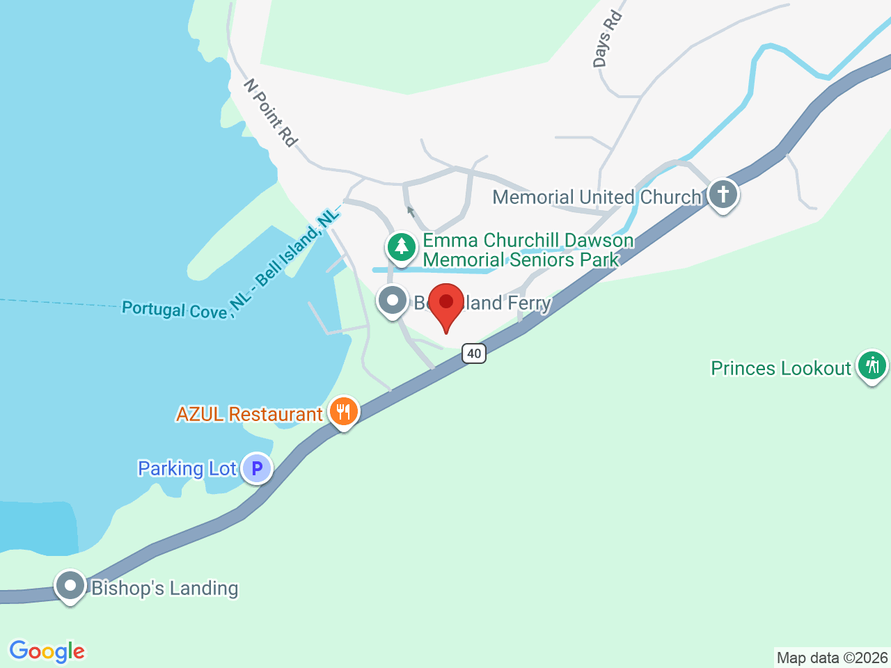Street map for Oceanic Cannabis & Coffee, 1910 Portugal Cove Rd, Portugal Cove NL