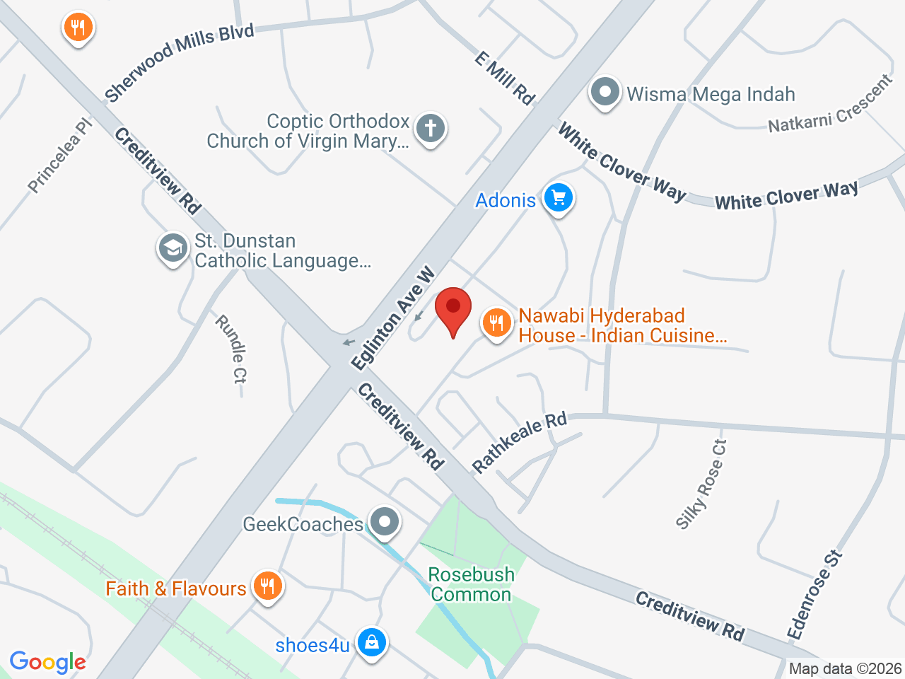 Street map for Cantopia Cannabis Co., 1252 Eglinton Ave W, Mississauga ON