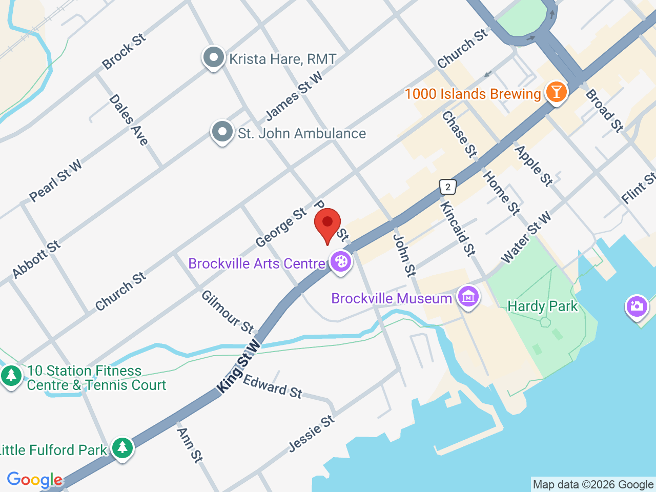 Street map for The Oz Store, 238 King St W, Brockville ON