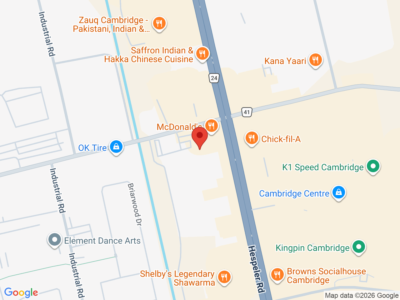 Street map for VIP Cannabis Co., 410 Hespeler Rd Unit 2A, Cambridge ON