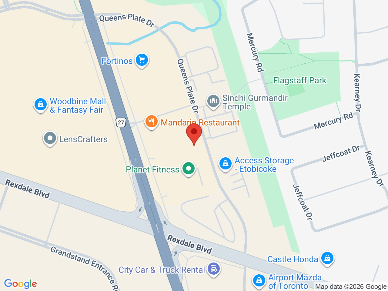 Street map for Green Market Cannabis, 190 Queens Plate Dr, Etobicoke ON