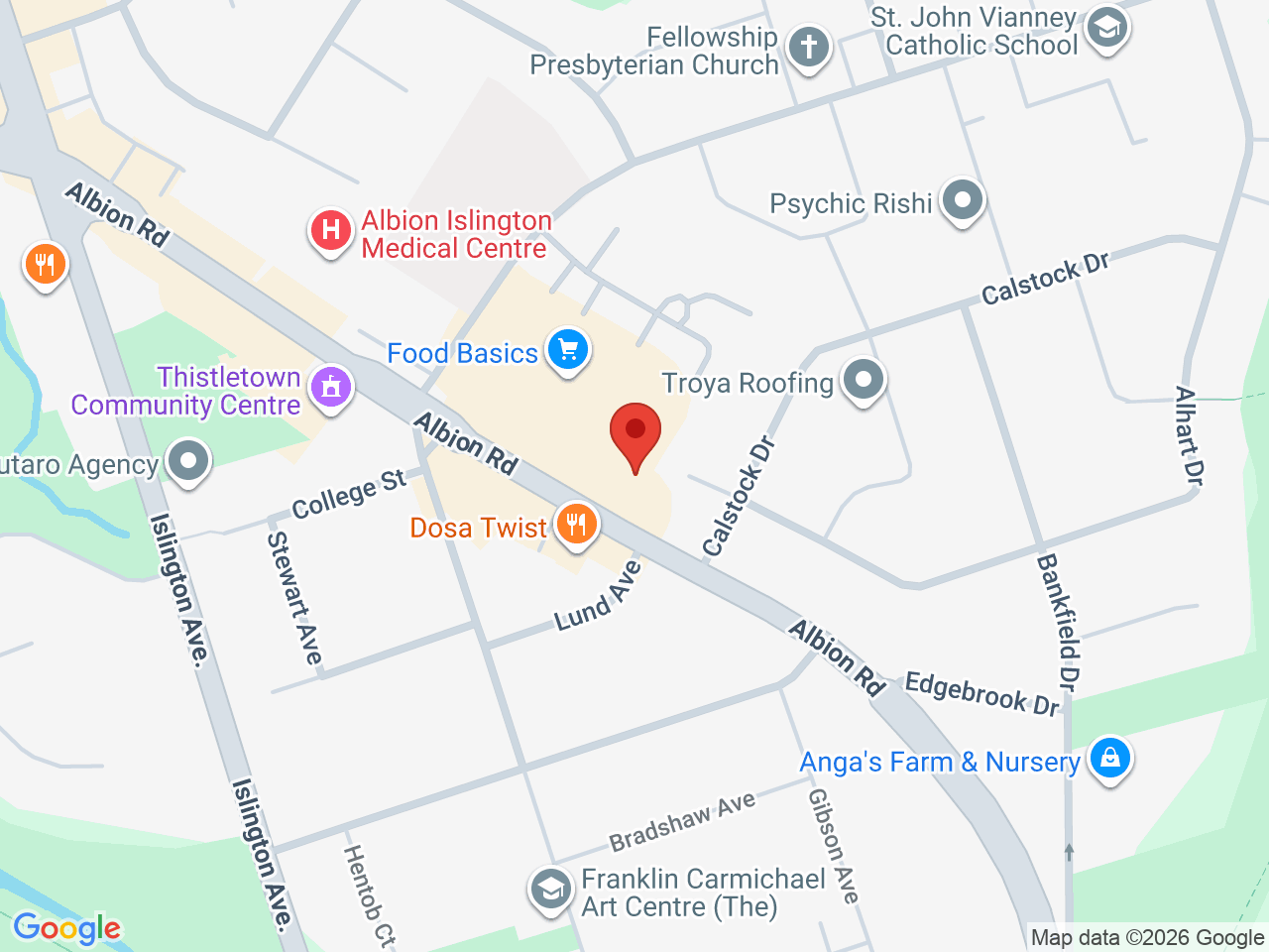 Street map for Cannabis Hut, 900 Albion Rd Unit C25, Etobicoke ON