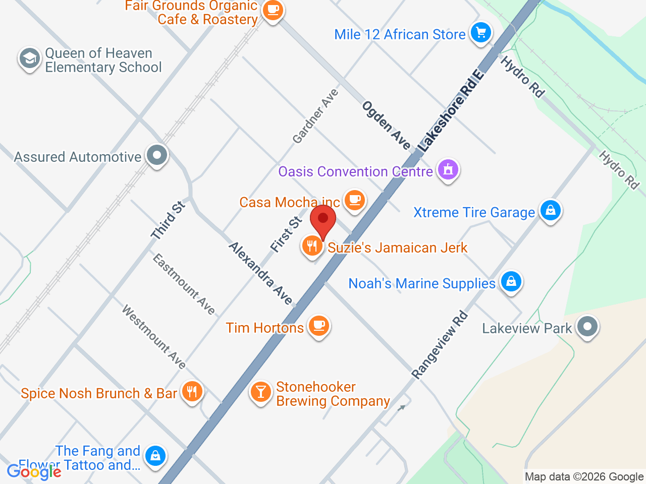 Street map for Discounted Cannabis, 945 Lakeshore Rd E unit 7, Mississauga ON