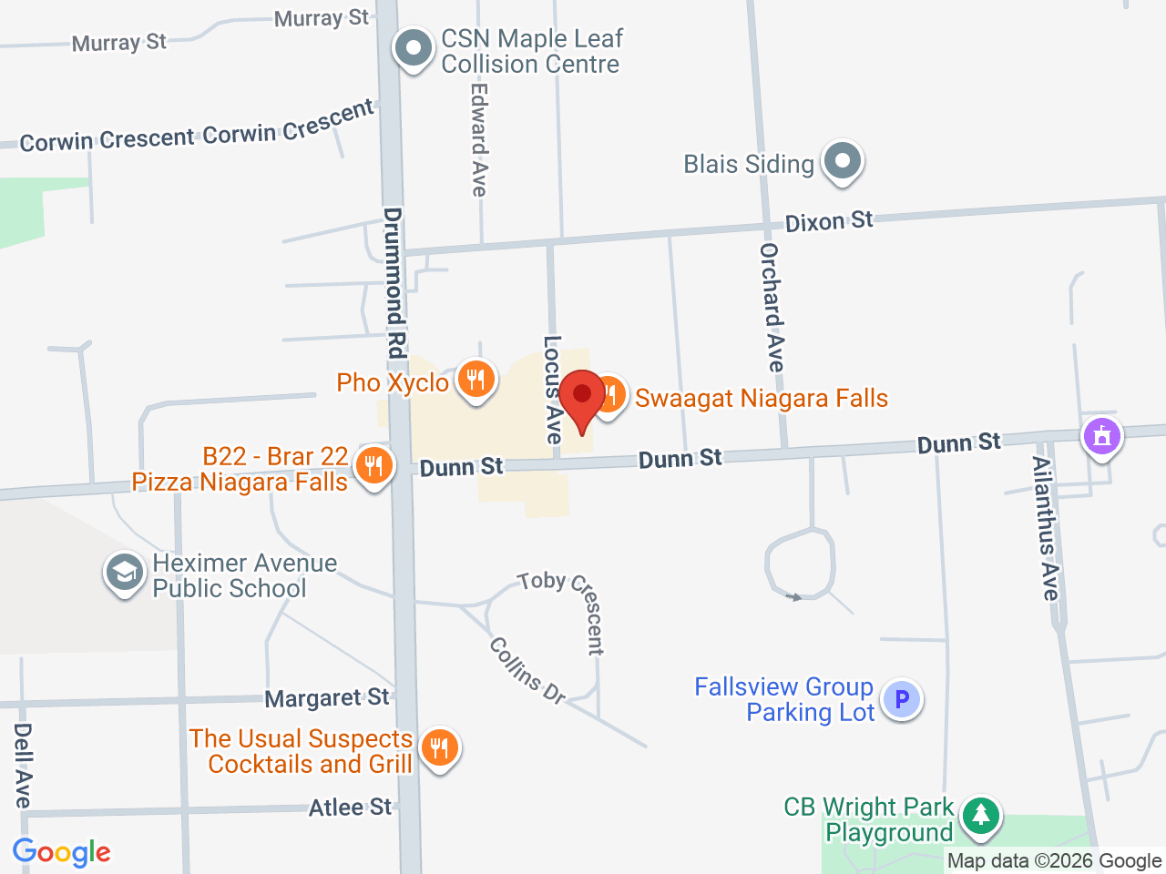 Street map for Cannabis Cupboard, 6095 Dunn St, Niagara Falls ON