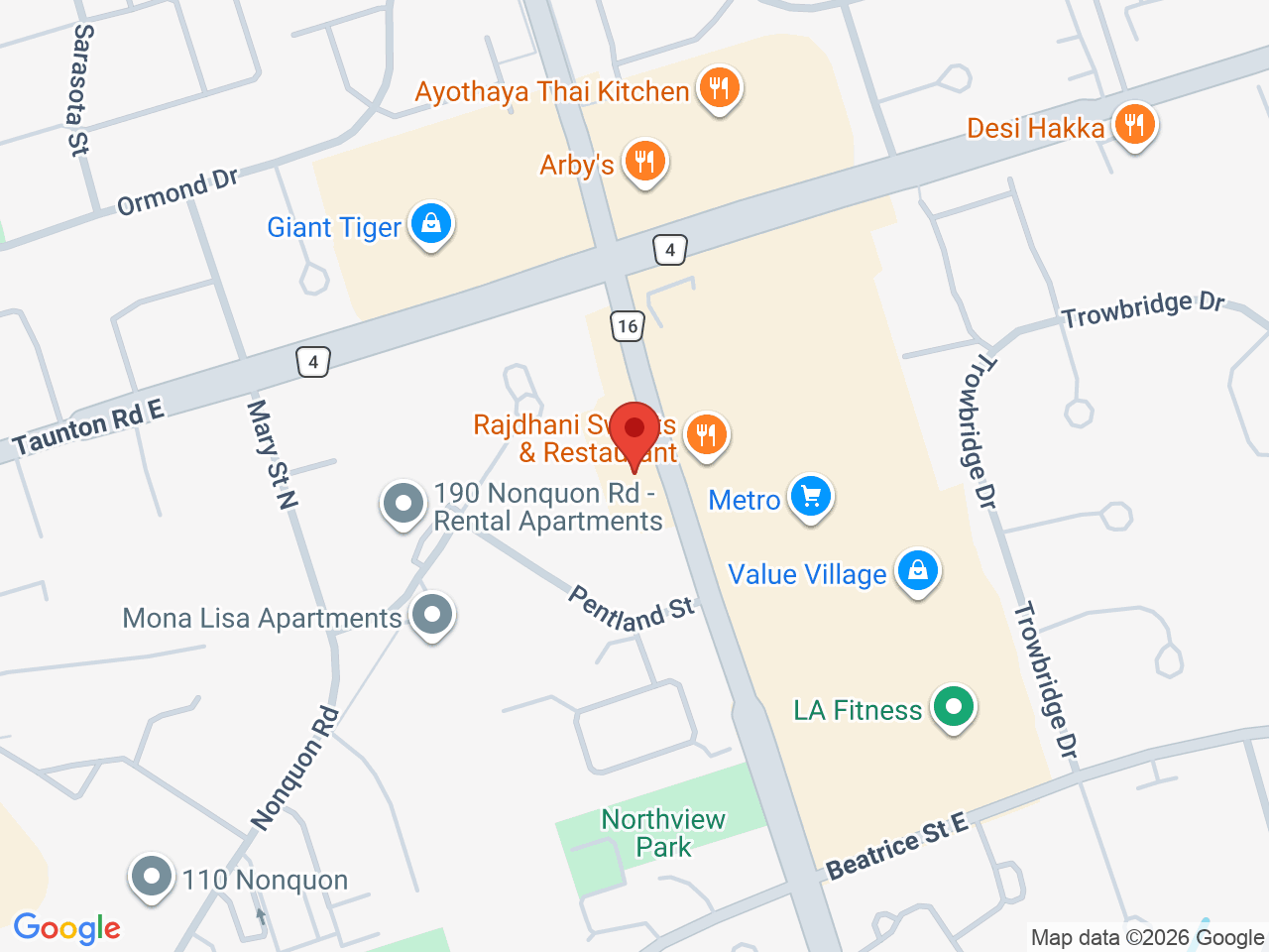 Street map for Hunny Pot Cannabis, 1288 Ritson Rd N, Oshawa ON