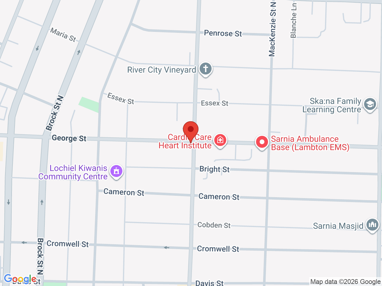 Street map for Discounted Cannabis, 317 George St, Sarnia ON