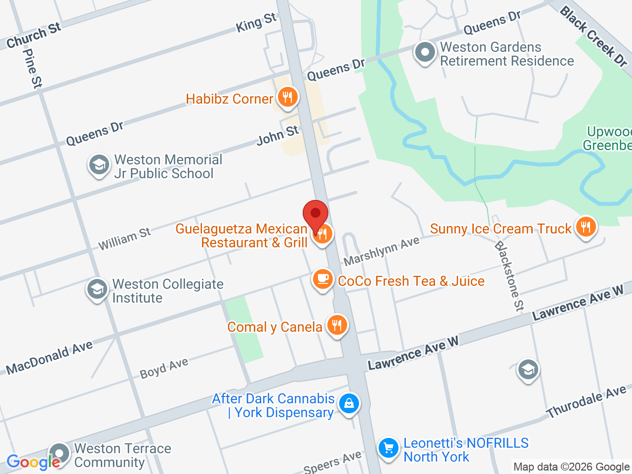 Street map for Cannabis Hut, 1746 Jane St, Toronto ON