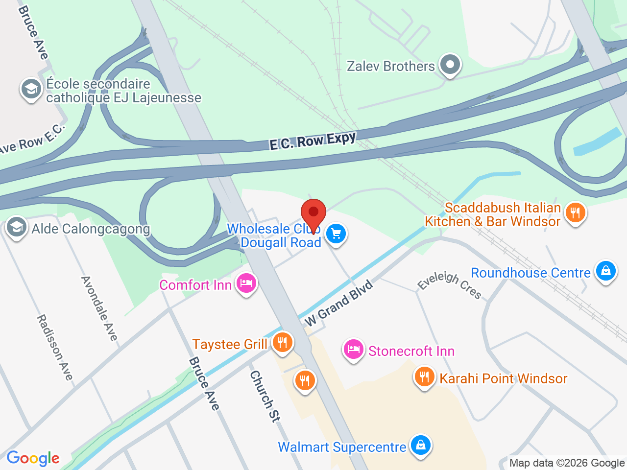 Street map for Discounted Cannabis, 2950 Dougall Ave Unit 4, Windsor ON
