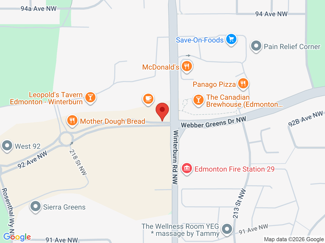 Street map for Plantlife, 21526 92 Ave NW, Edmonton AB