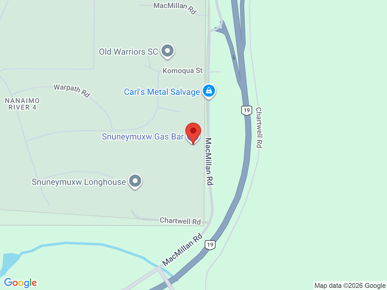 Street map for Coast Salish Canna, 1449 MacMillan Rd, Nanaimo BC