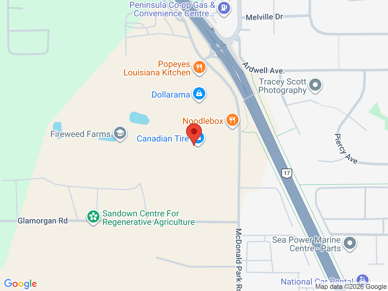 Street map for Cheeky's Cannabis Merchants, 10330 McDonald Park Rd #110, North Saanich BC