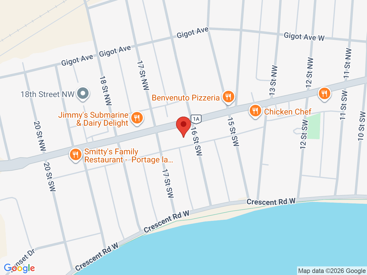 Street map for Budville Cannabis, 1625 Saskatchewan Ave W, Portage la Prairie MB