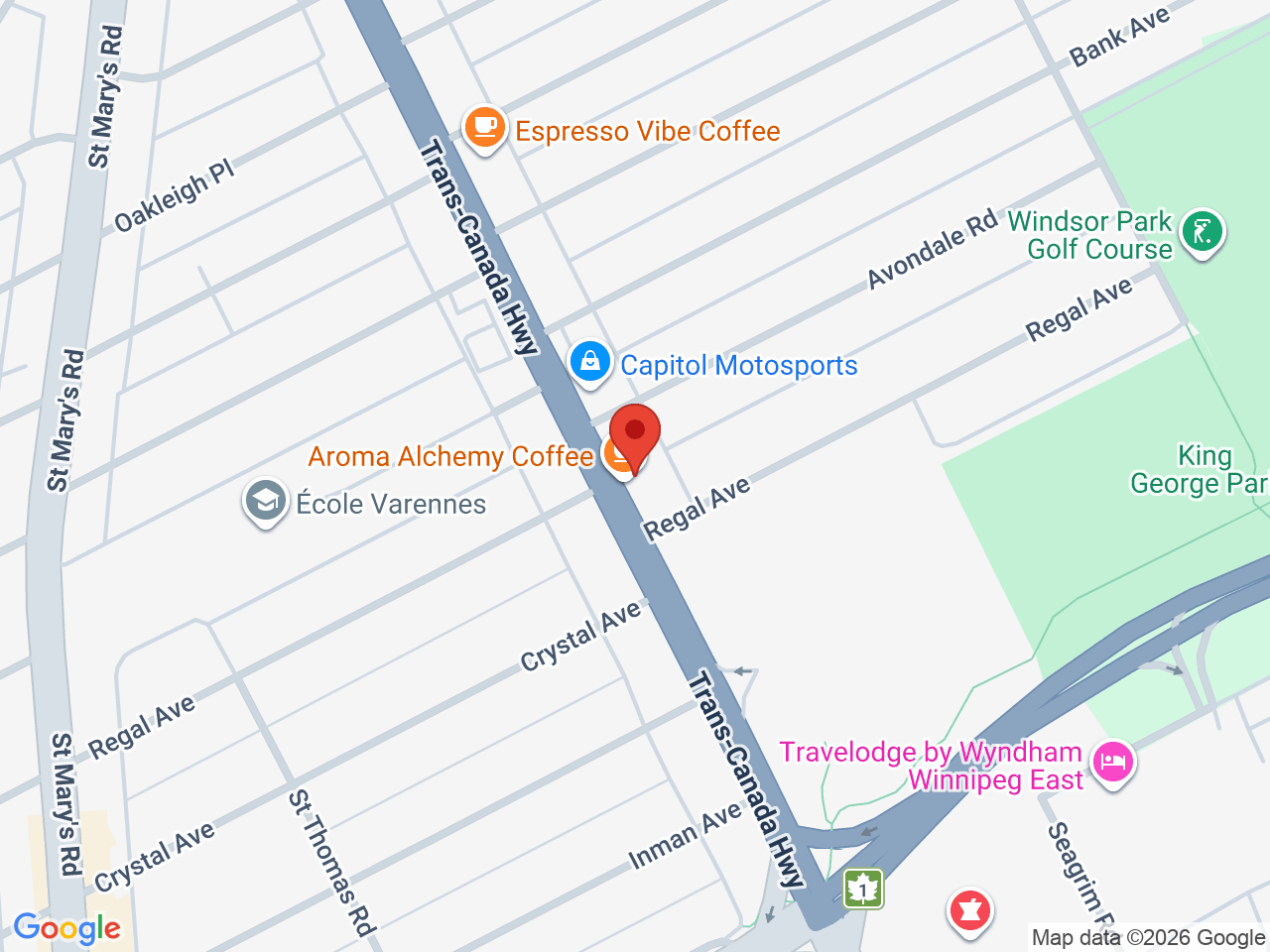 Street map for Blissful Bloom Cannabis Co, 175 St Anne's Rd #2, Winnipeg MB