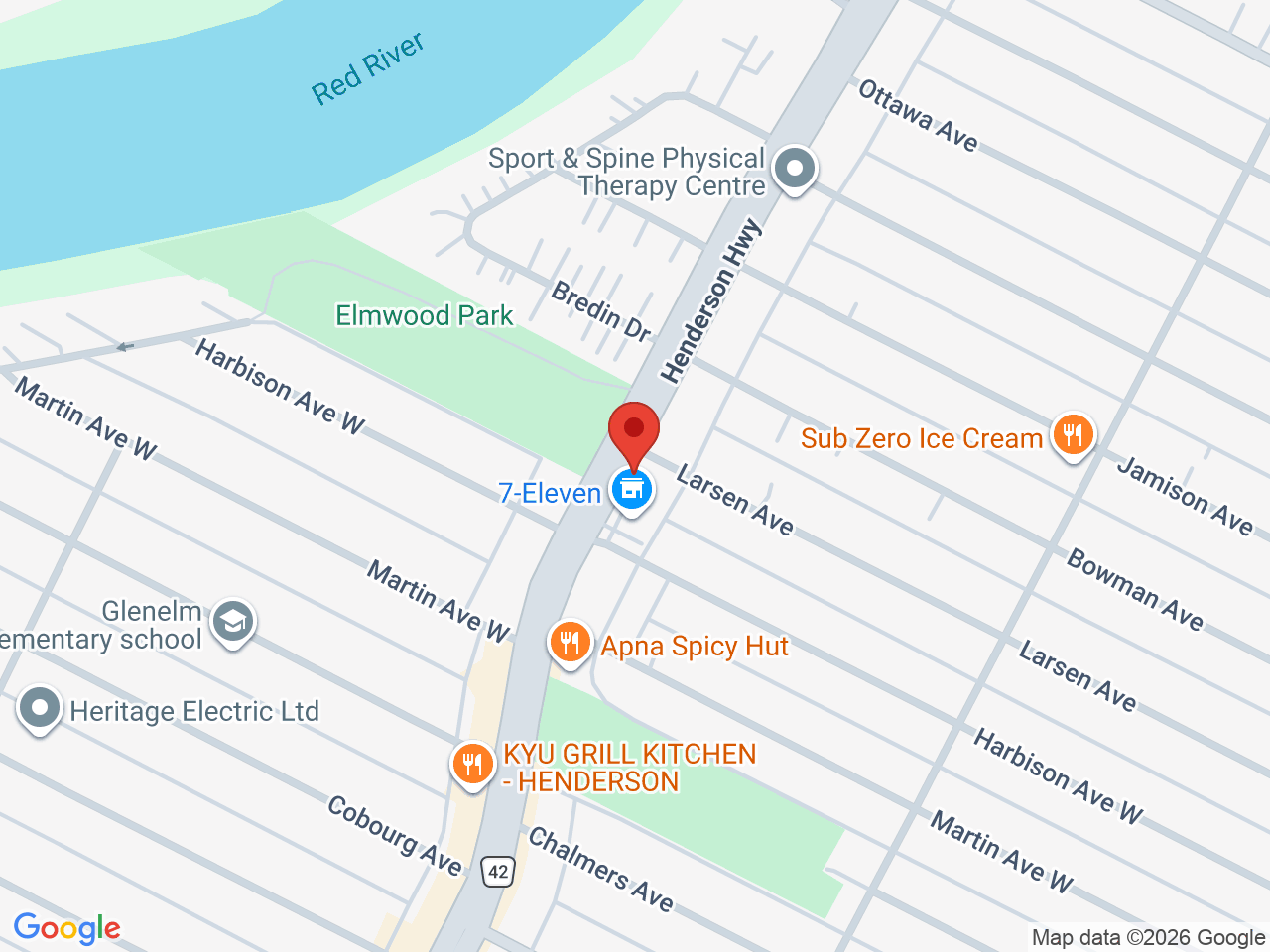 Street map for The Hazy Highway, 375 Henderson Hwy, Winnipeg MB