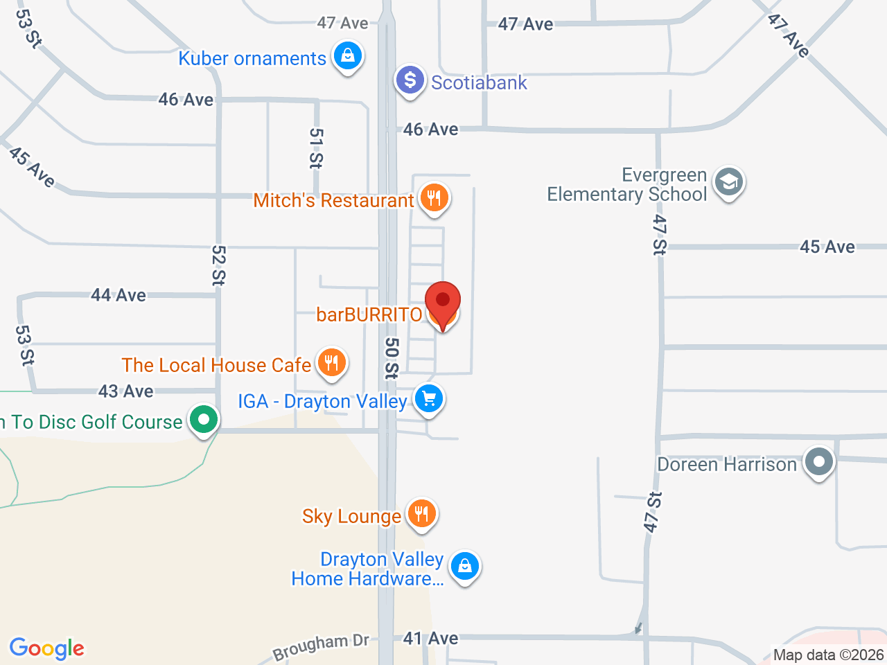 Street map for Canna Cabana, 107-4341 50 St, Drayton Valley AB