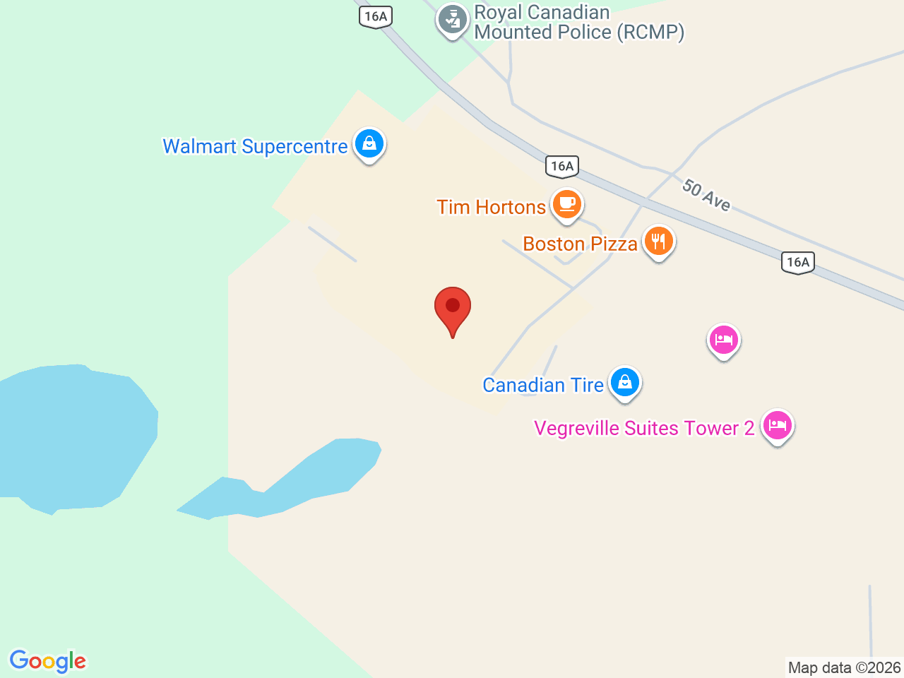 Street map for One Plant, 6817 AB-16A Unit #1, Vegreville AB