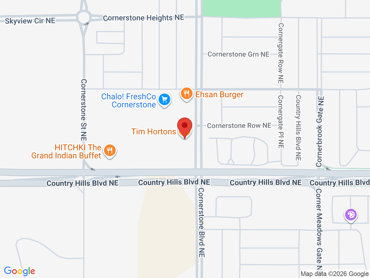 Street map for Value Buds, 1155 Cornerstone Blvd NE #260, Calgary AB