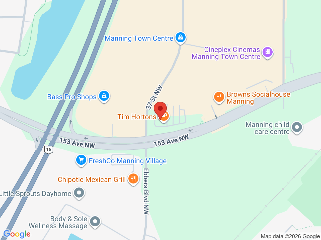 Street map for Value Buds, 3634 153 Ave NW, Edmonton AB