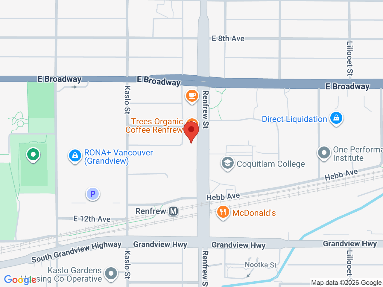 Street map for Canntina Cannabis, 2637 Renfrew St, Vancouver BC