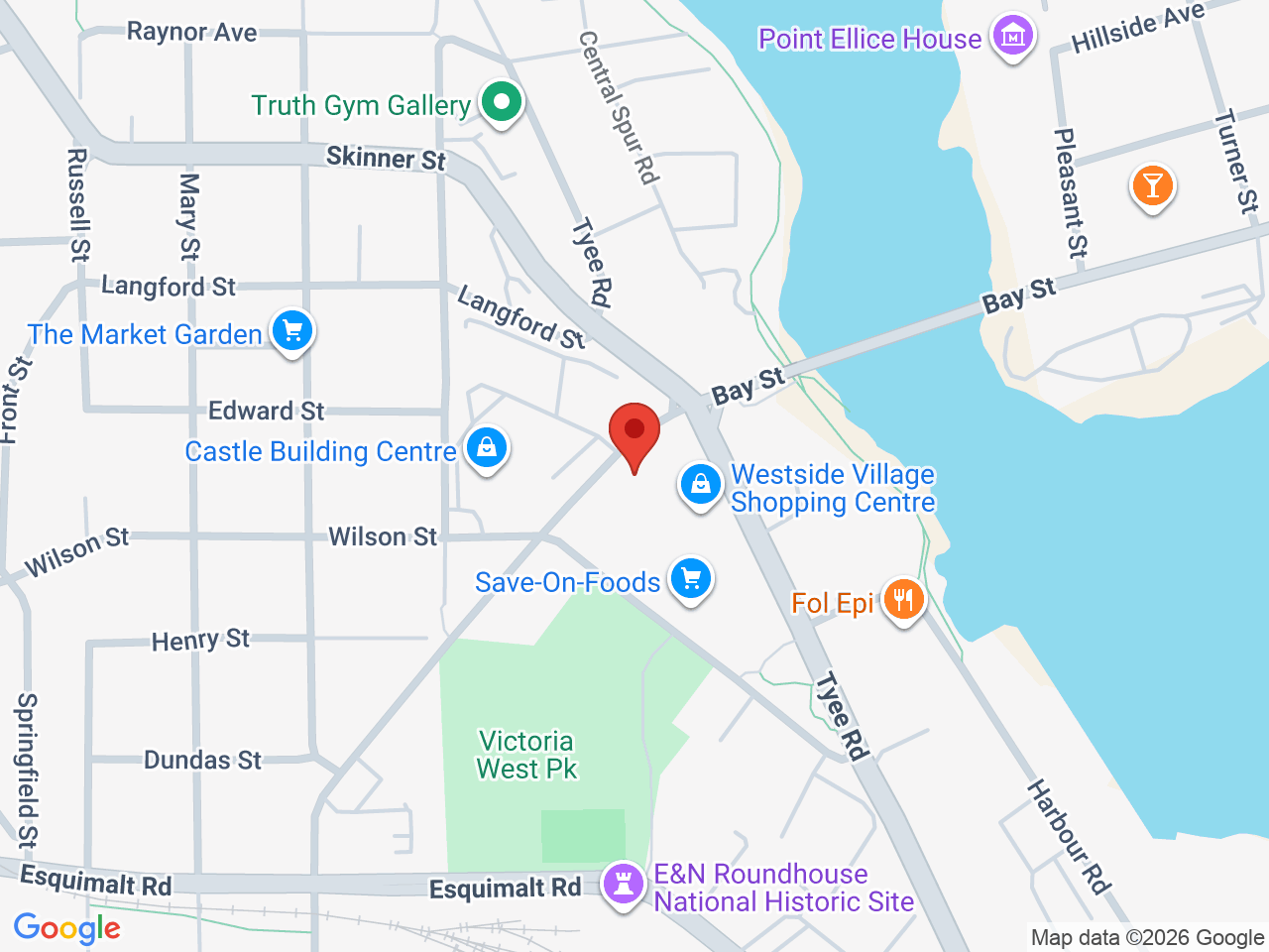 Street map for Flight Cannabis, 182 Wilson St #130, Victoria BC