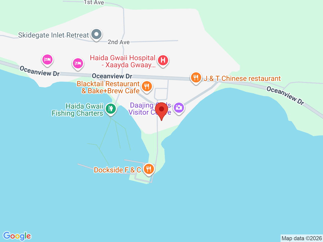 Street map for Frontier Cannabis, 101 Causeway Unit D, Daajing Giids BC
