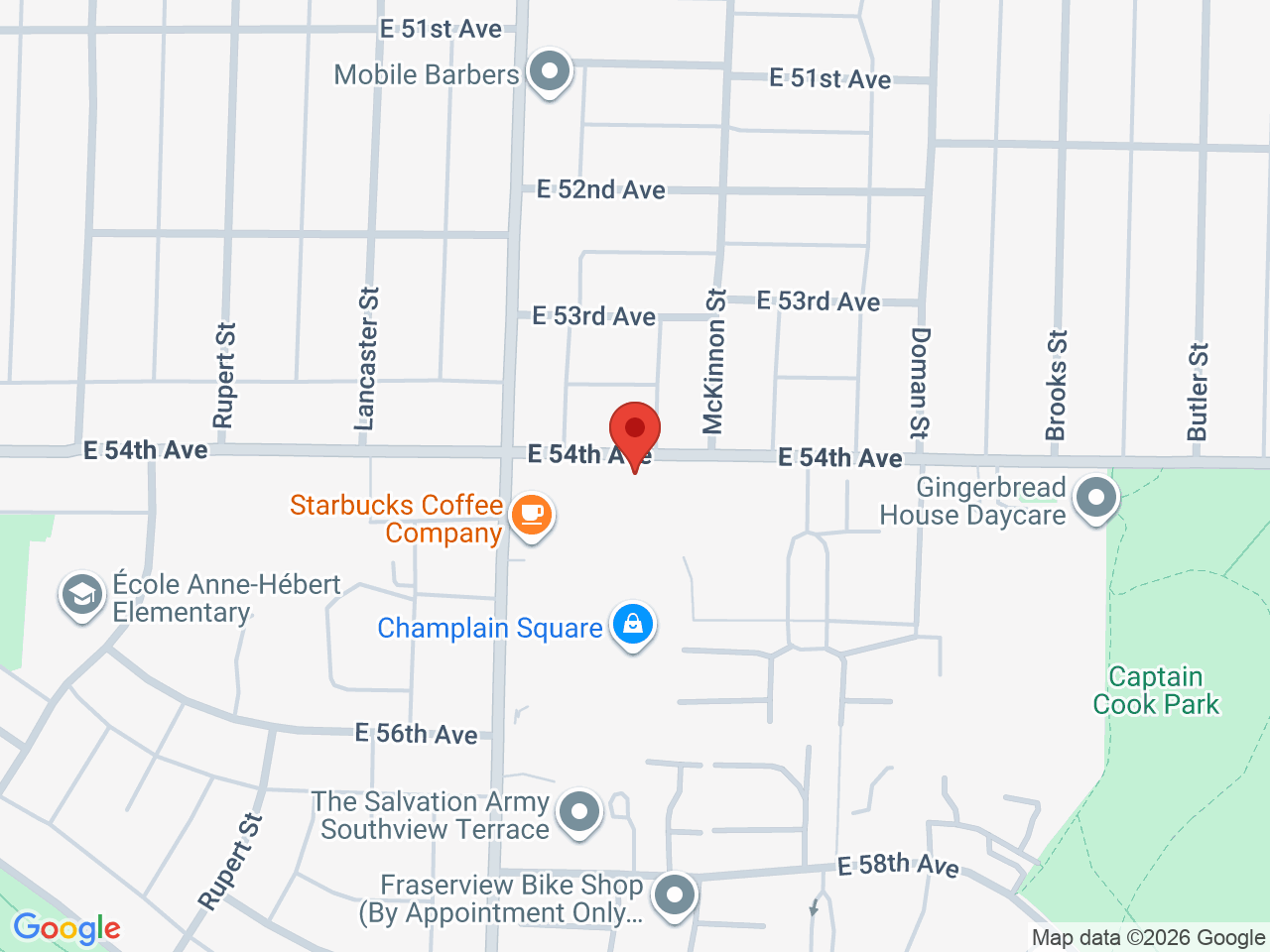 Street map for Generation Cannabis, 3158 E 54th Ave, Vancouver BC