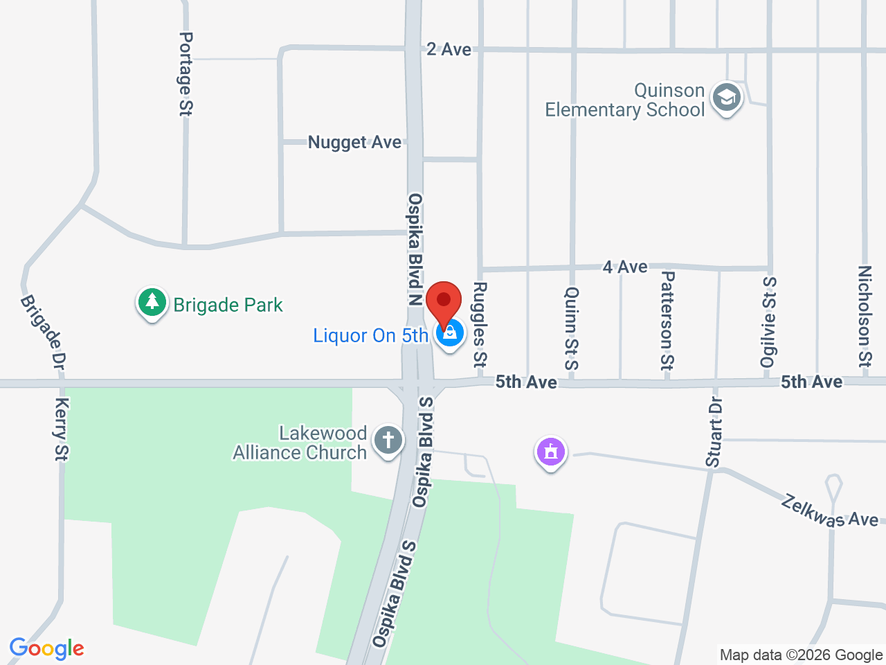 Street map for Grasshopper Retail Inc., 470 Ospika Blvd N, Prince George BC