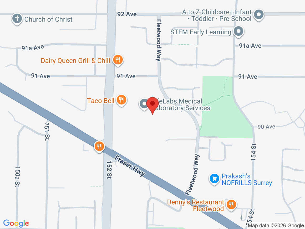 Street map for Inspired Cannabis Co., 9014 152 St #103, Surrey BC